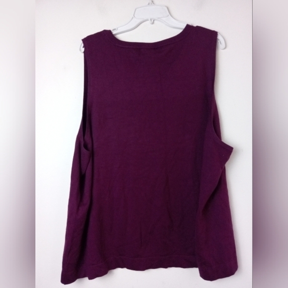 NWT Torrid Purple Highland Thistle Crew Neck Sleeveless Knit Sweater sz 6 or 6X - Picture 10 of 10